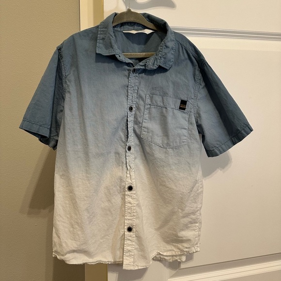 H&M Other - H&M Boys Short Sleeve Blue Ombré Button Down Shirt